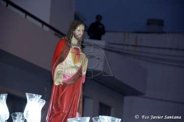  Procesión sin presencia policial en Ojos de Garza (Foto TA)